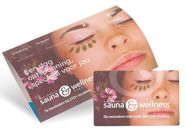 Sauna en Wellness card €100, Eén persoon, Cadeaubon, Spa of Sauna