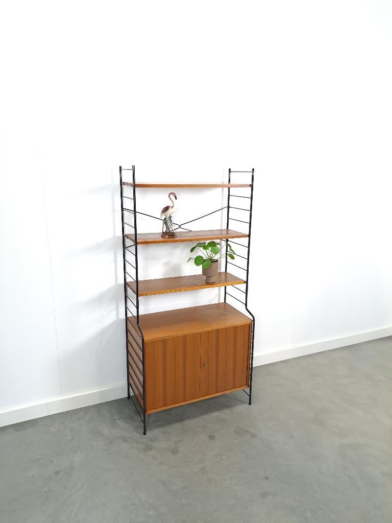WHB teak design modulaire kast met drie planken, Huis en Inrichting, Teakhout, Ophalen of Verzenden, Minder dan 150 cm, 150 tot 200 cm
