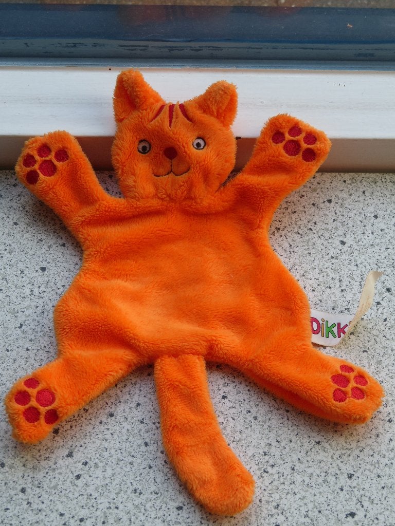 Knisperdoek knuffeldoek van Dikkie Dik Jet Boeke Happy Horse, Oranje, Gebruikt, Happy Horse, Ophalen of Verzenden
