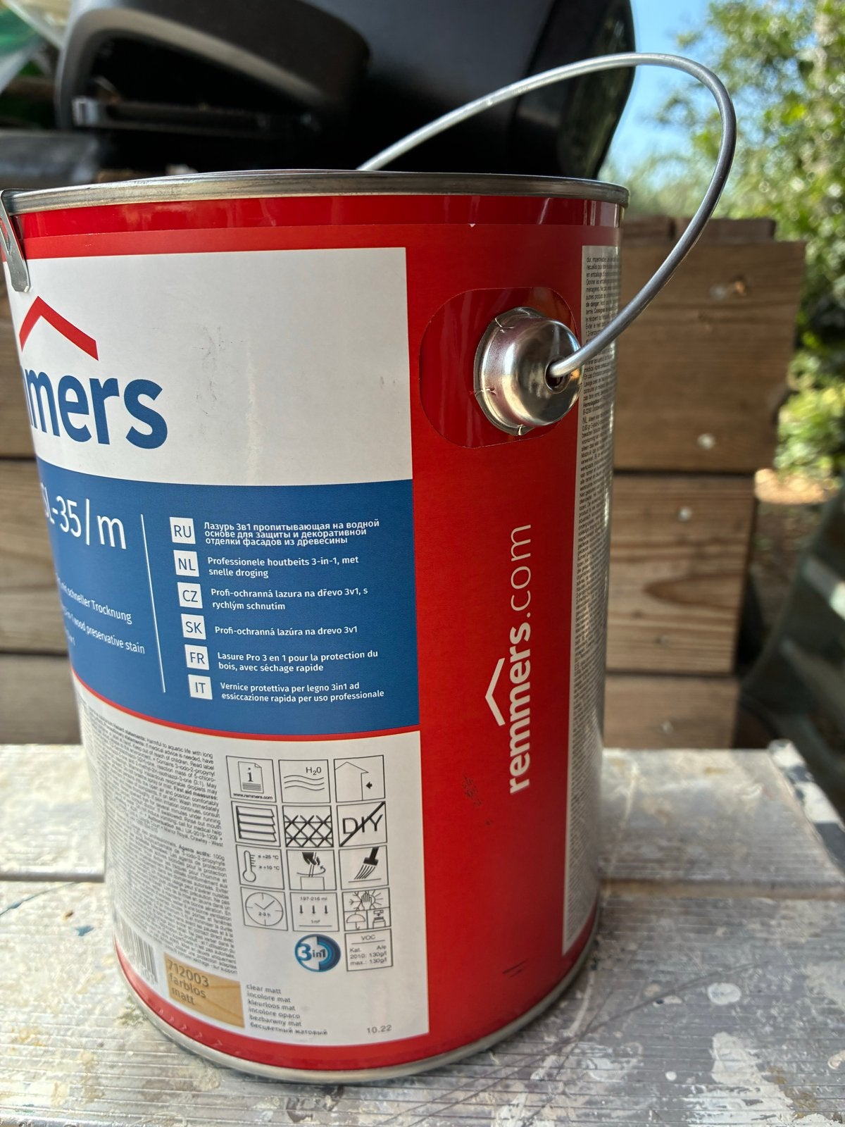 Remmers Aqua HSL-35/m Beits - 2.5L Farblos Mat, Doe-het-zelf en Verbouw, Verf, Beits en Lak, Ophalen, Overige kleuren, Nieuw, Beits