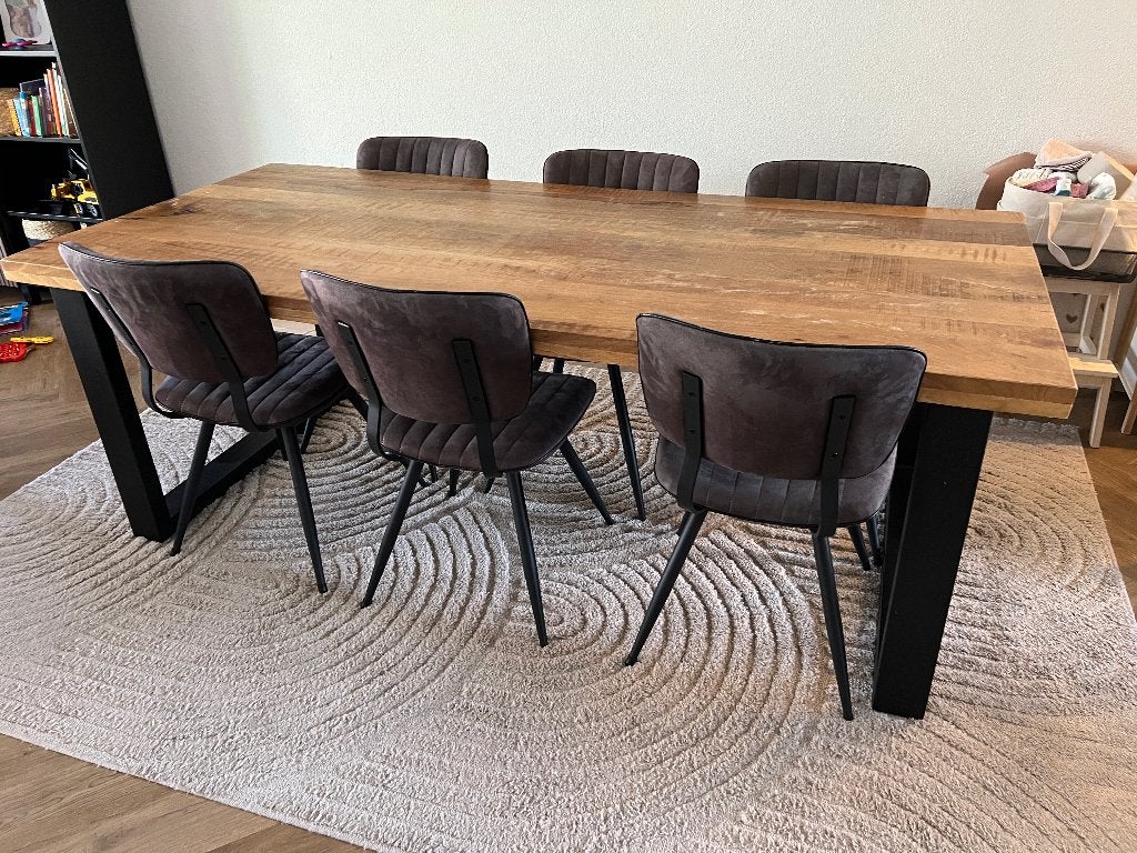 Eettafel Trevor | 220x100x78 | Merk: Leenbakker, Gebruikt, 200 cm of meer, 50 tot 100 cm, Vijf personen of meer