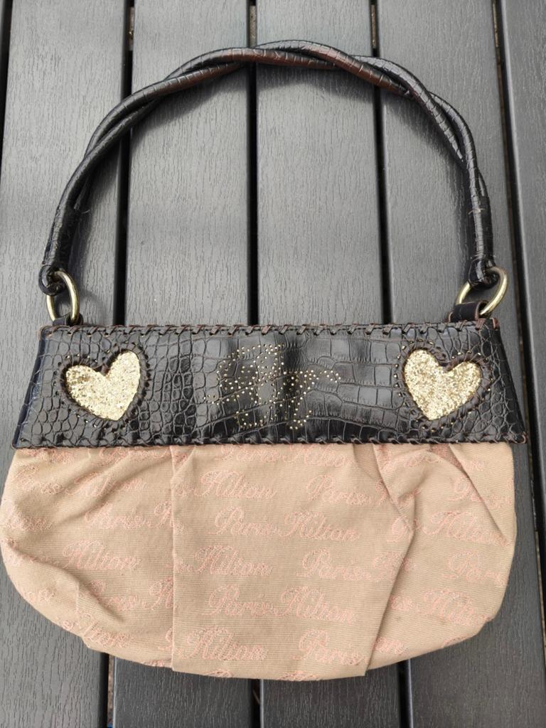 Leuke Paris Hilton handtas - 22x31 cm, Ophalen of Verzenden, Gebruikt, Bruin, Handtas