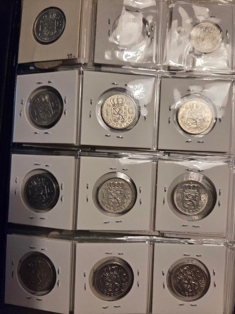 Verzameling Nederlandse Guldens Koningin Juliana, Postzegels en Munten, Munten | Nederland, 1 gulden, Koningin Juliana, Setje