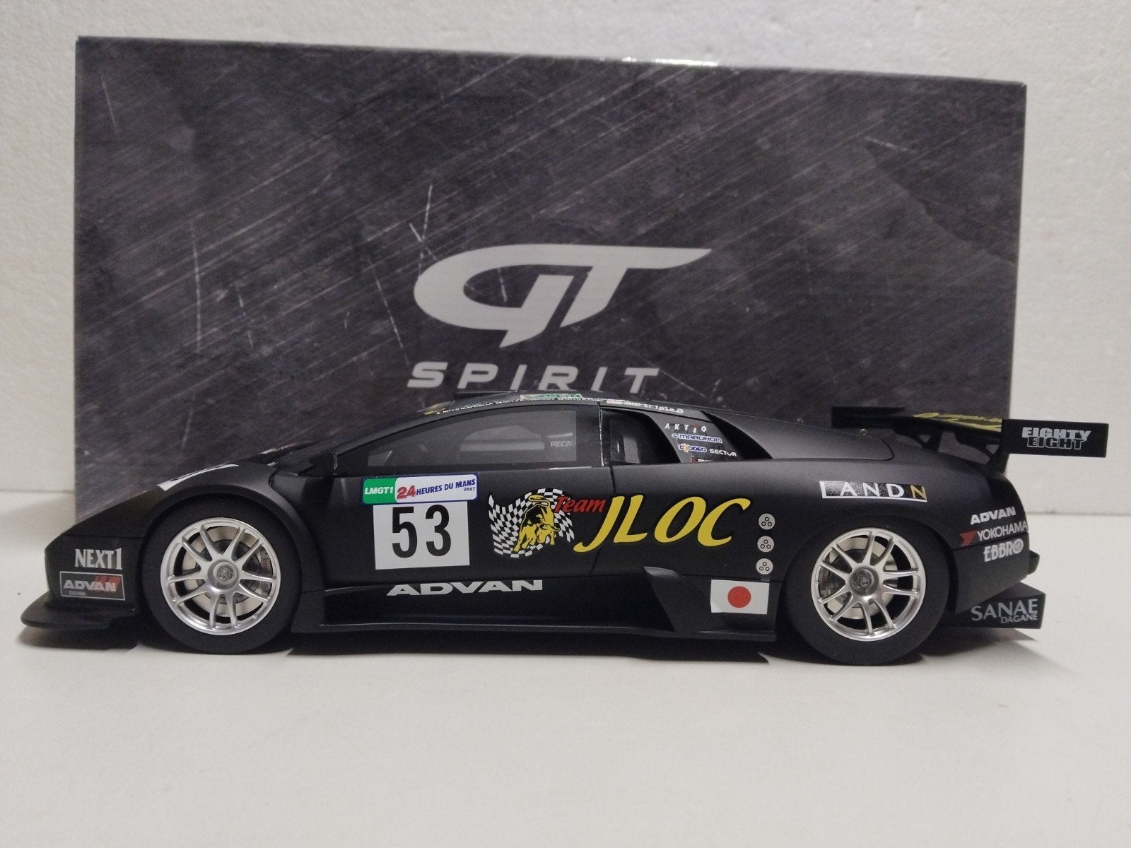 Lamborghini Murcielago R-GT zwart KYOSHO GT Spirit 1:18 KRD, Ophalen of Verzenden, Zo goed als nieuw, Auto, Kyosho