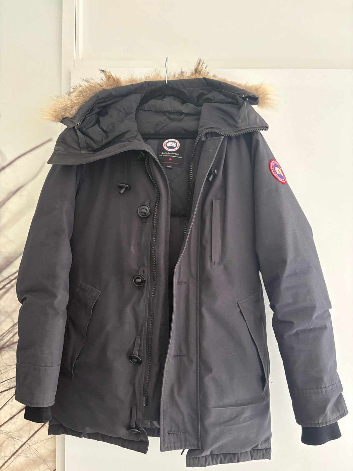 Canada Goose winterjas navy blue (xs) heren, Ophalen of Verzenden, Gedragen, Maat 46 (S) of kleiner, Blauw