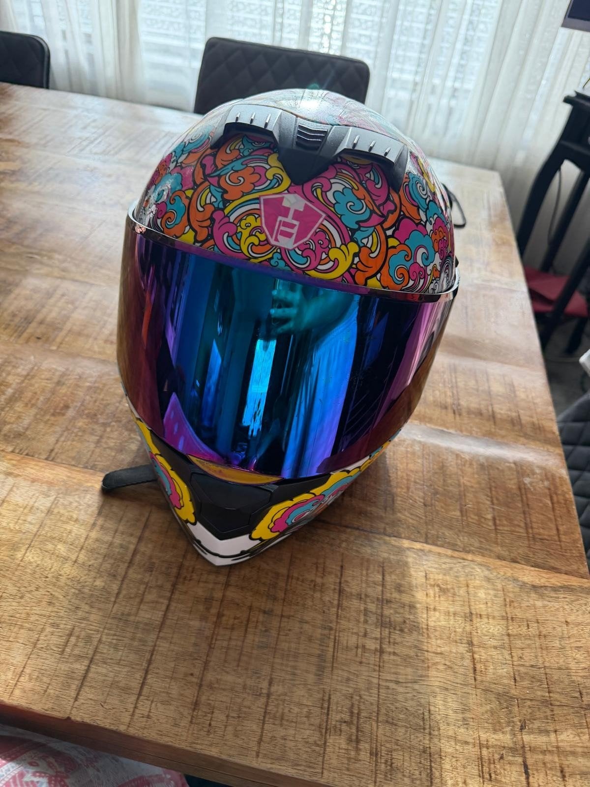 Opvallende Integraalhelm met Kleurrijk Design, Overige merken, Dames, Ophalen of Verzenden, Integraalhelm