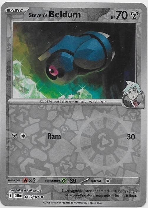 Destined Rivals,  Steven's Beldum [reverse] 143/182, Verzenden, Nieuw, Losse kaart