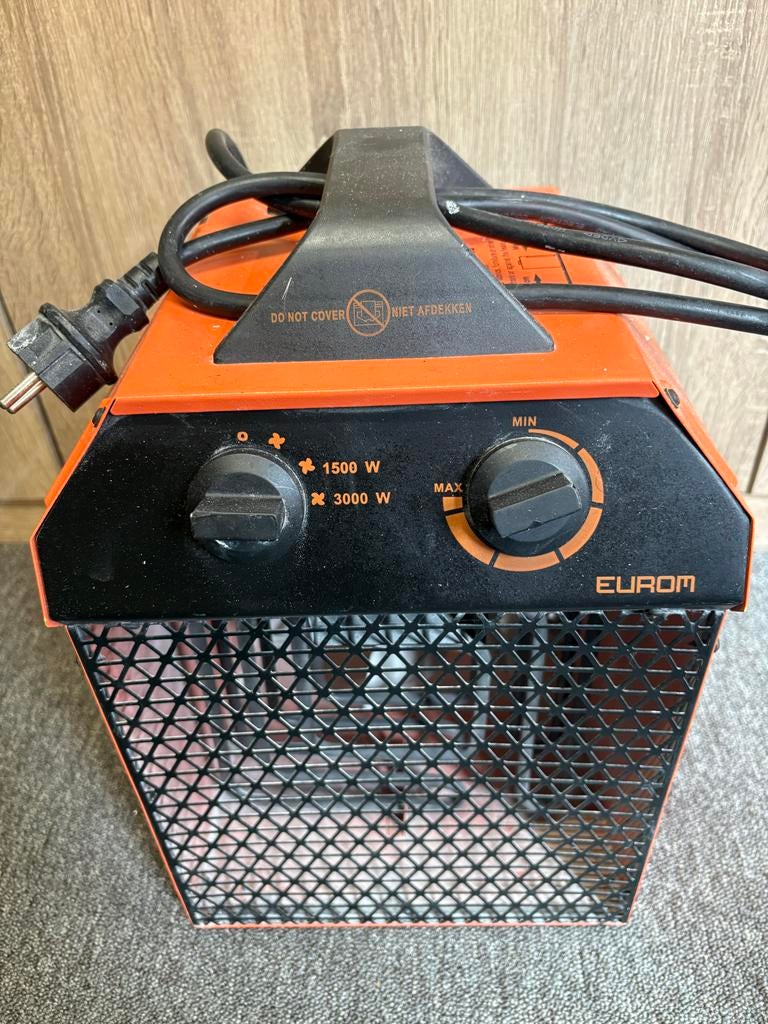 Eurom elektrische kachel 1500W/3000W, Doe-het-zelf en Verbouw, Gereedschap | Lasapparaten, Ophalen, Zo goed als nieuw