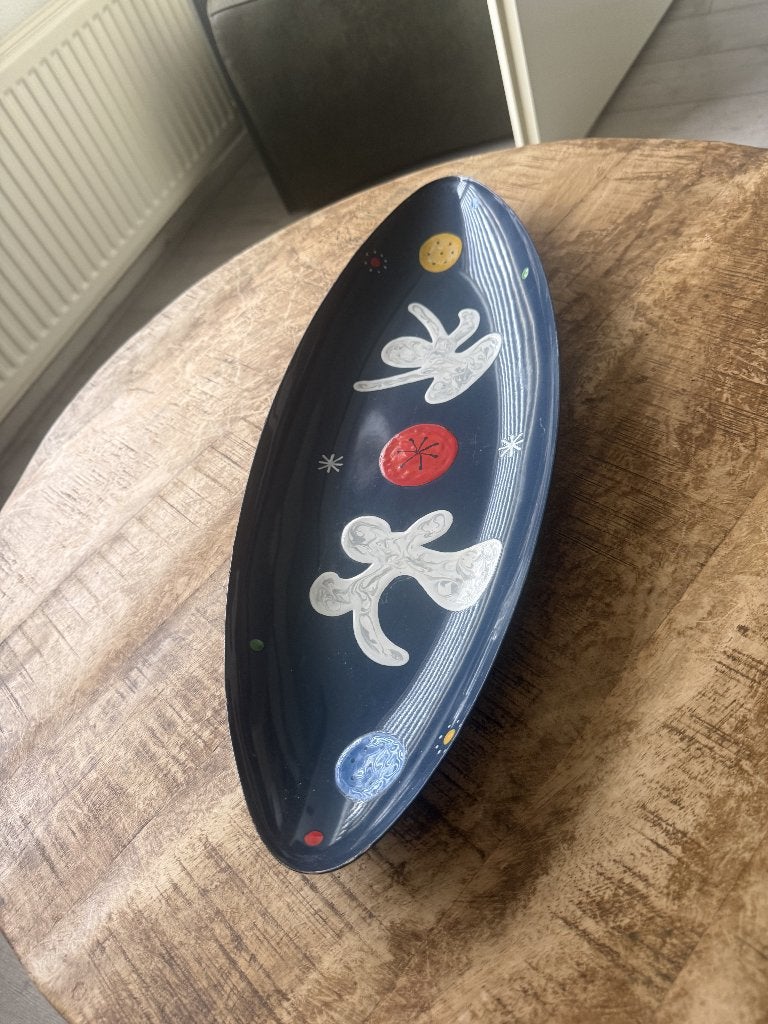 Vintage ANMB decoratieve schaal - Ruimtevaart thema, Antiek en Kunst, Antiek | Schalen, Ophalen