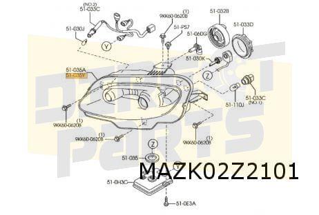 Mazda MX-5 (3/05-10/08) koplamp L (Xe) Origineel! NF7651041A, Auto-onderdelen, Verlichting, -, Verzenden, -, Nieuw