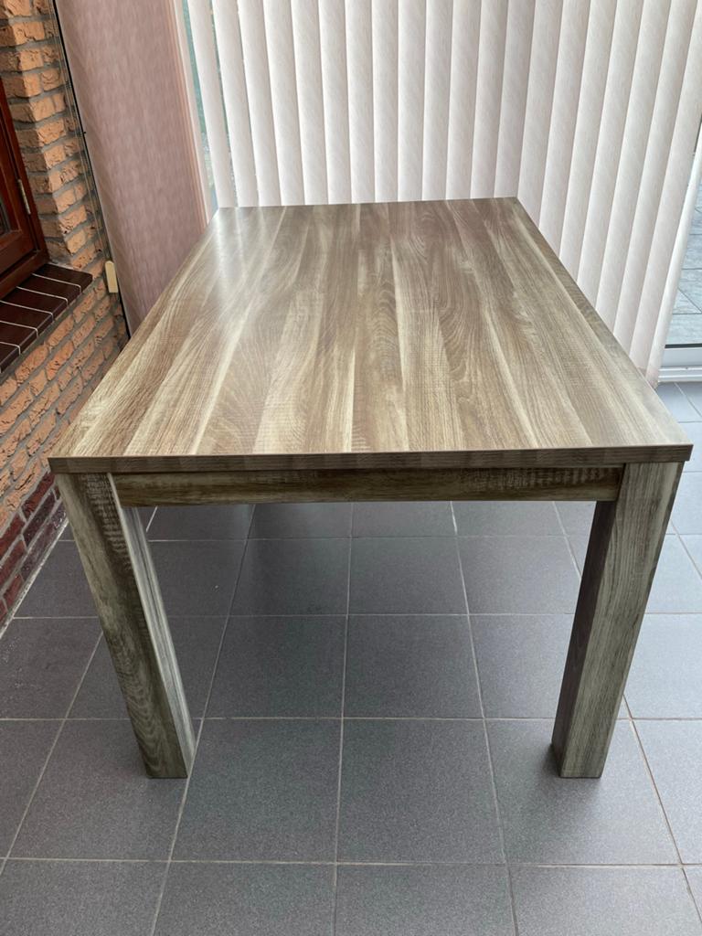 Eettafel houtlook - Ruime tafel voor 4 personen, Ophalen, 100 tot 150 cm, 50 tot 100 cm, Zo goed als nieuw