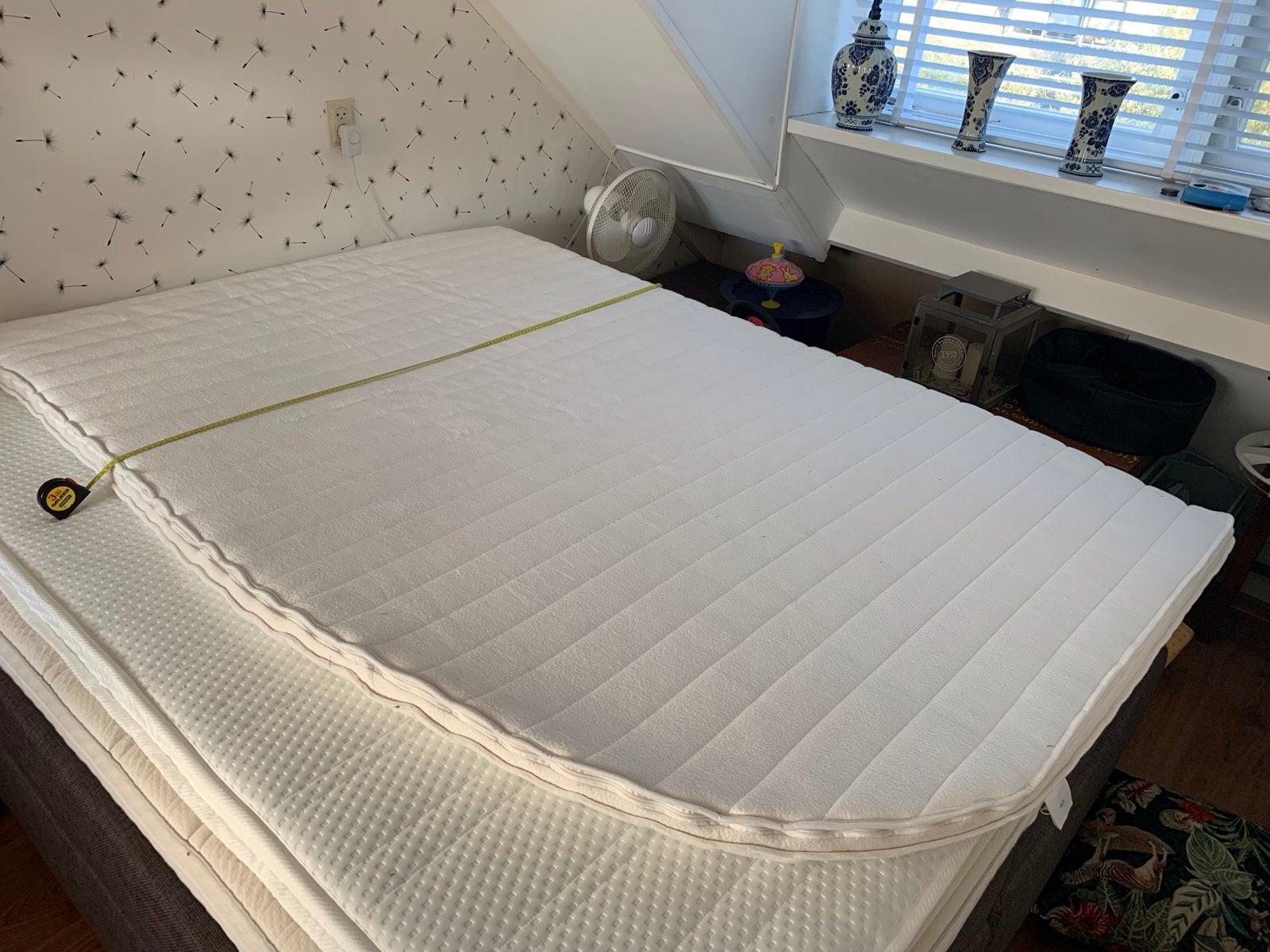 Topper voor Frans bed (caravan) 198x135 cm, Ophalen, Zo goed als nieuw
