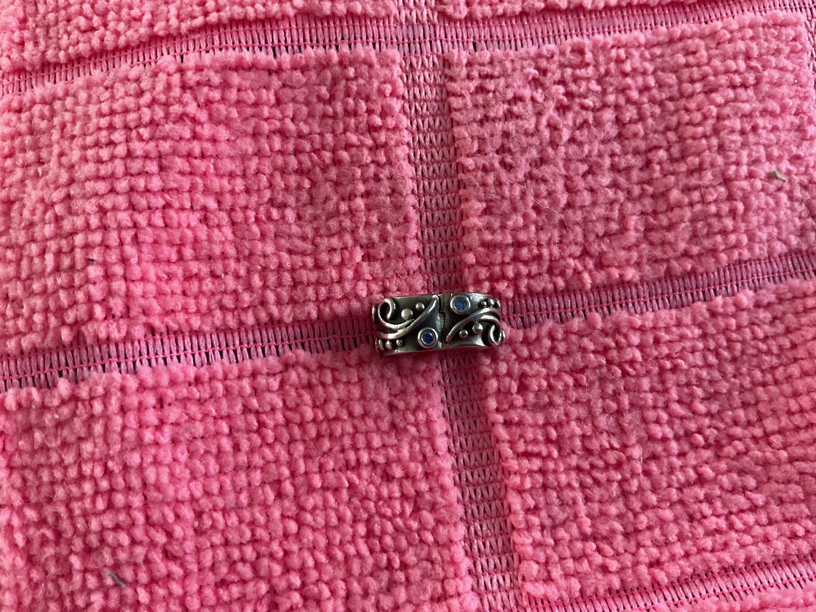 Pandora Clip/stoppper met Blauwe Topaas, Verzenden, Zo goed als nieuw, Zilver, Pandora