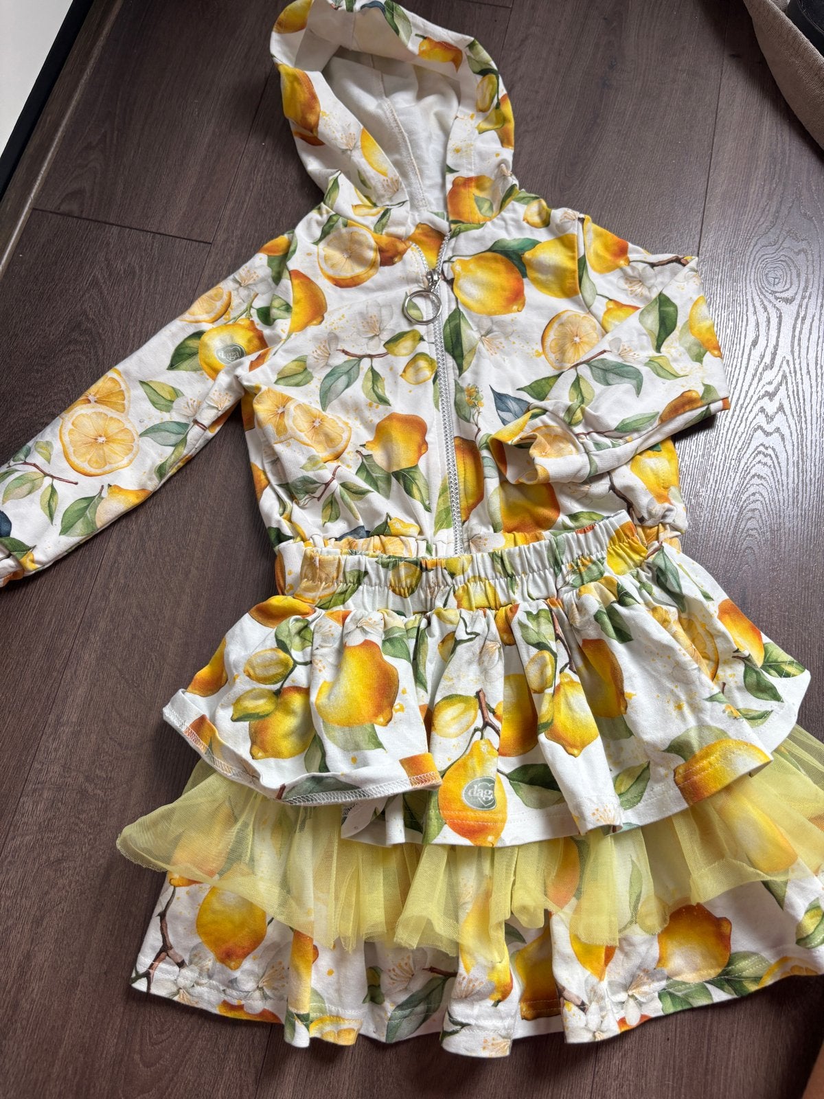 Daga Lemon setje met Capuchon en Tule Maat 104, Ophalen of Verzenden, Zo goed als nieuw, Meisje, Jurk of Rok