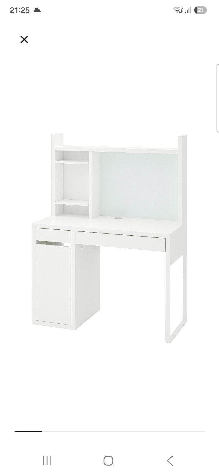 Wit bureau Micke Ikea, Gebruikt, IKEA, Ophalen, Opzetstuk