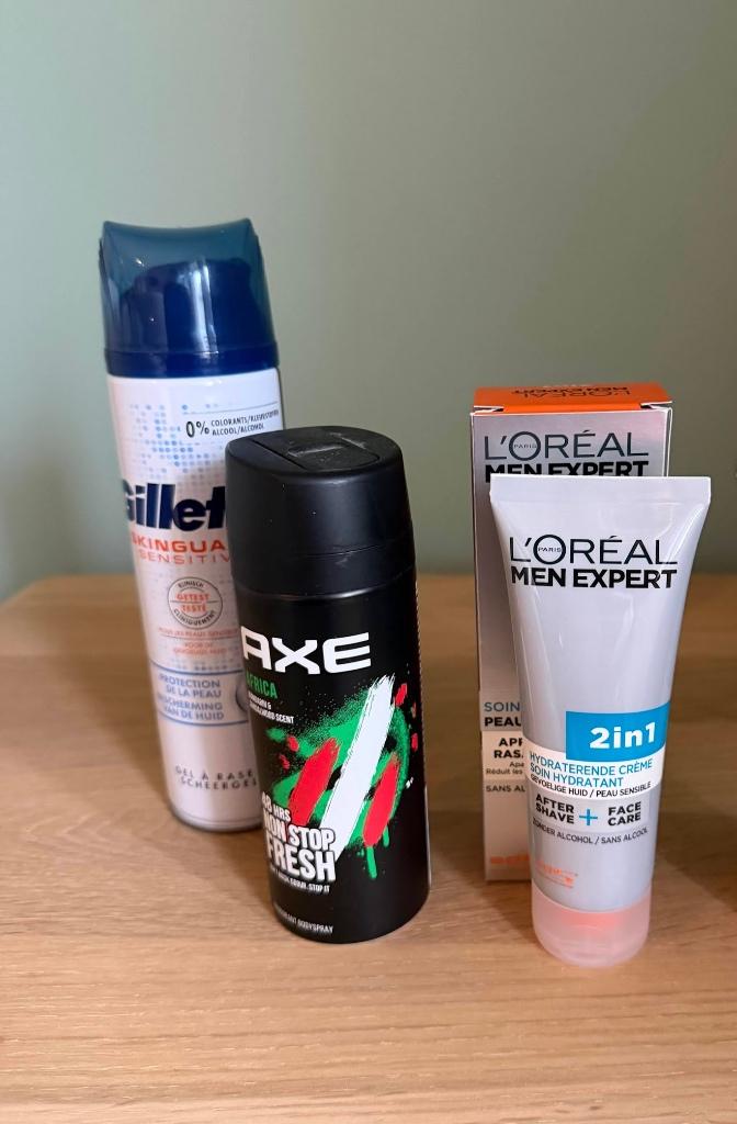 5 Heren verzorgings-produkten Gilette Axe L'Oreal Taft Syoss, Ophalen, Nieuw, Overige typen