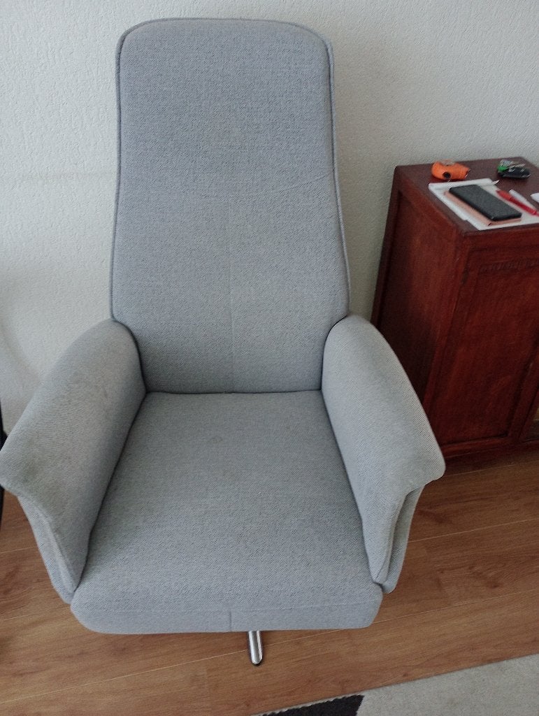 Relaxstoel. Grijs, Huis en Inrichting, Ophalen, Gebruikt, Minder dan 75 cm, 50 tot 75 cm