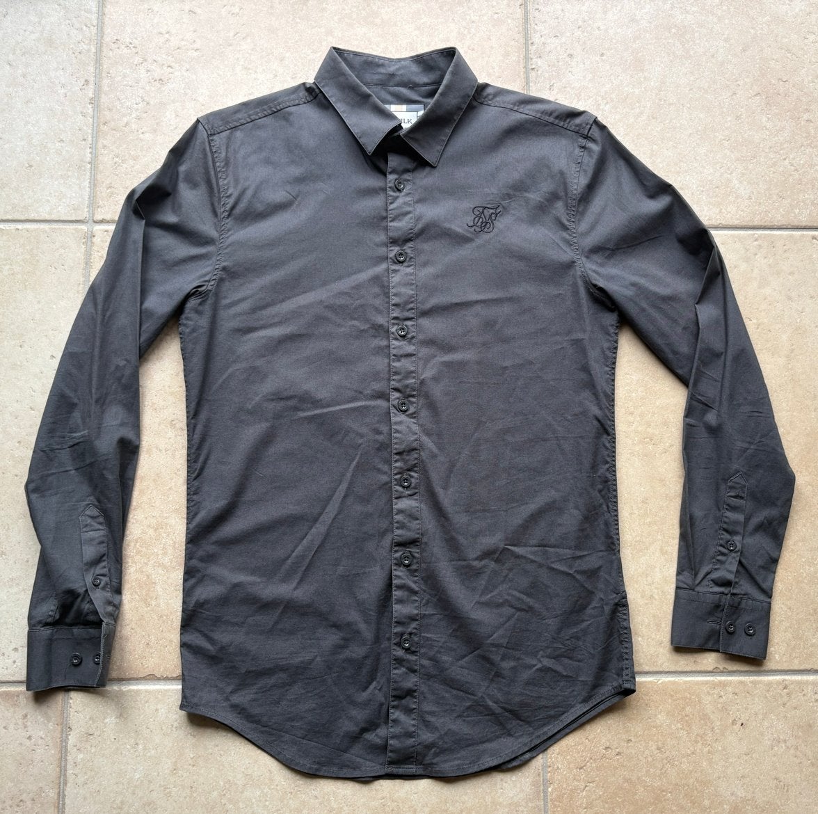 SikSilk overhemd grijs maat S, Ophalen of Verzenden, Zo goed als nieuw, Grijs, Halswijdte 38 (S) of kleiner