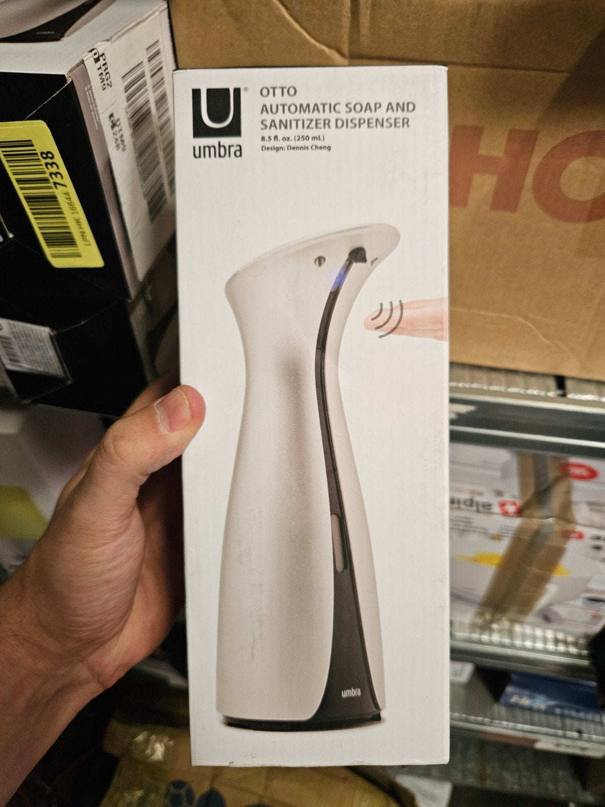 Umbra Otto Automatische Zeepdispenser - Wit/Zwart, Ophalen, Meerkleurig, Overige merken, Nieuw