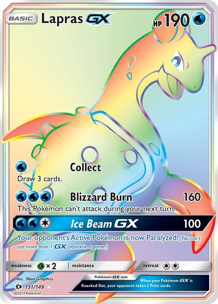 Sun & Moon Series » Sun & Moon » Lapras-GX, Ophalen of Verzenden, Nieuw, Losse kaart