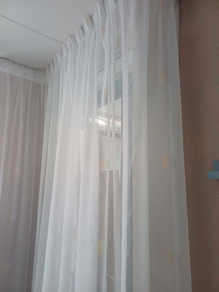 Vitrages gloednieuwe kleur wit, Ophalen of Verzenden, Nieuw, Polyester, 120 cm of meer