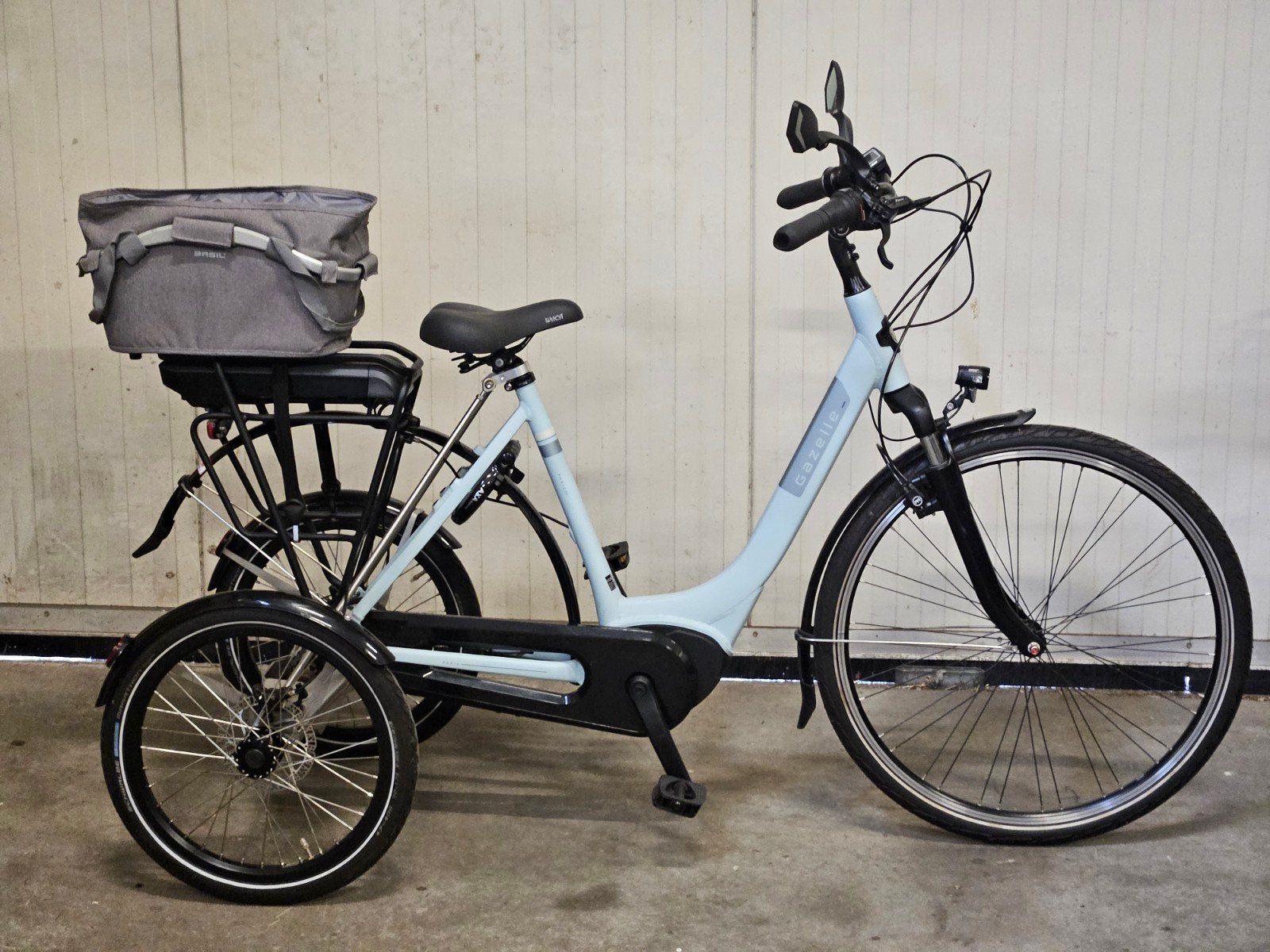 Gazelle paris c7 driewieler met Tworby opbouwset, Ophalen of Verzenden, Zo goed als nieuw, 50 km per accu of meer, Gazelle