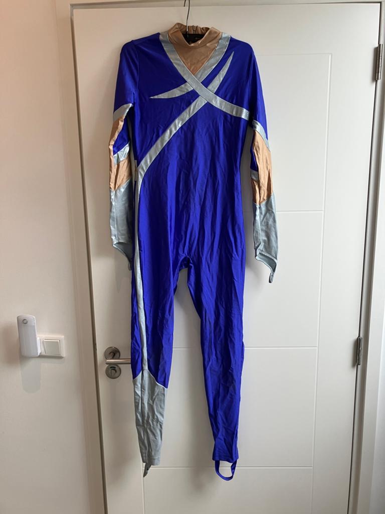 Voltige pak maat 40, Kleding | Dames, Sportkleding, Zo goed als nieuw, Overige typen, Maat 38/40 (M), Blauw, Ophalen of Verzenden