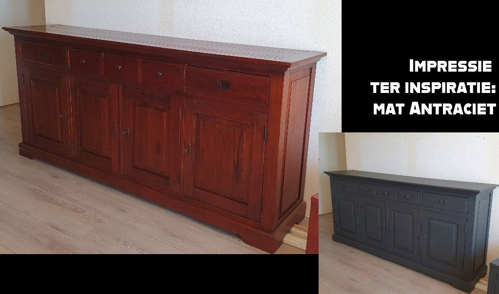 Gratis! Groot rustiek dressoir., Huis en Inrichting, Ophalen, Gebruikt, Met lade(s), 200 cm of meer