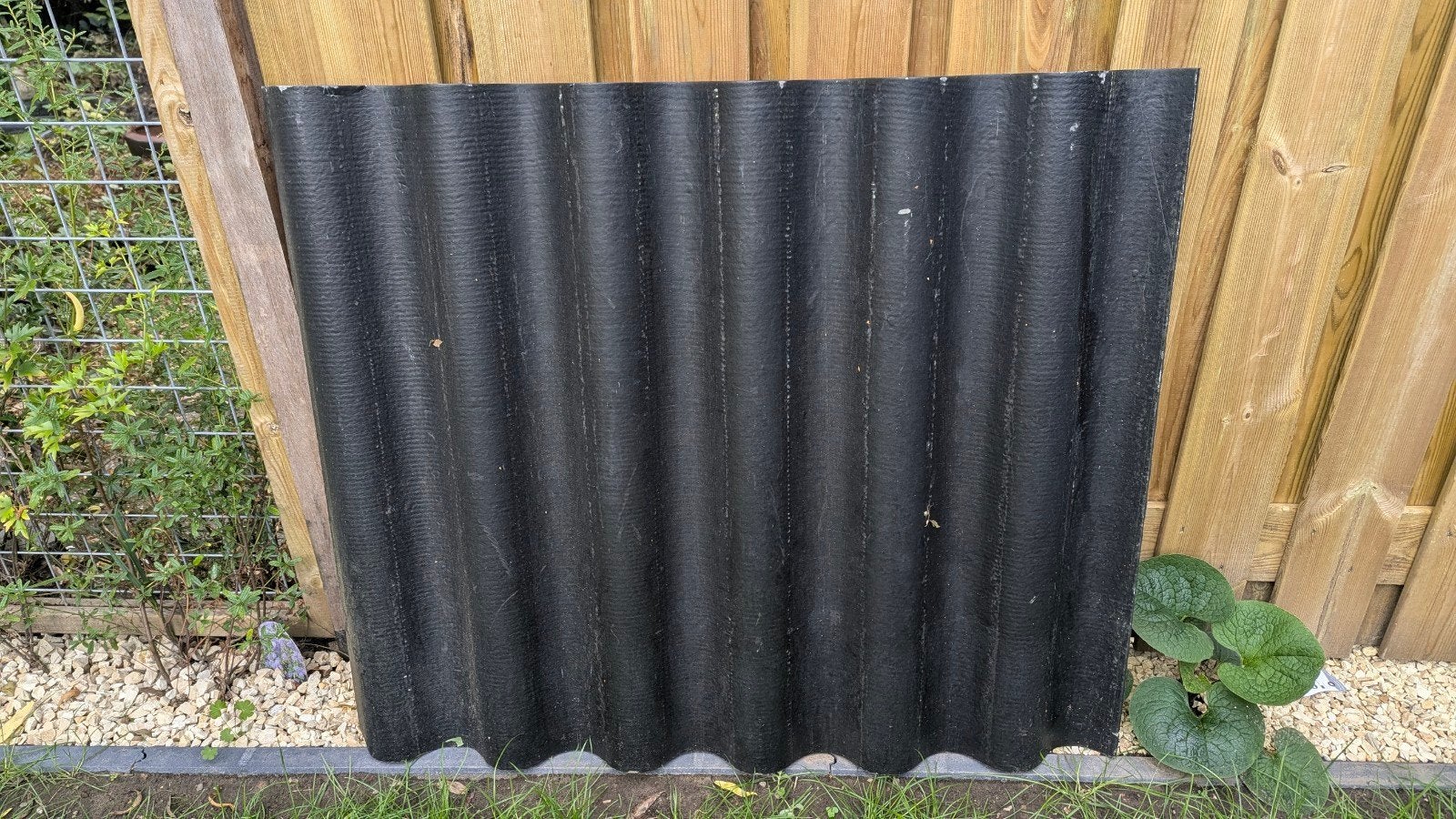 vezel cement plaat  gratis, Ophalen, Steen of Klei, Zwart, Minder dan 5 m²