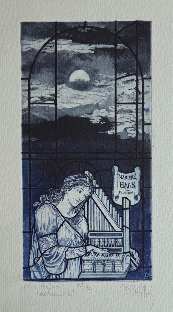 Exlibris Zoltan Ven, eine kleine Nachtmusik, W.A. Mozart, Antiek en Kunst, Verzenden