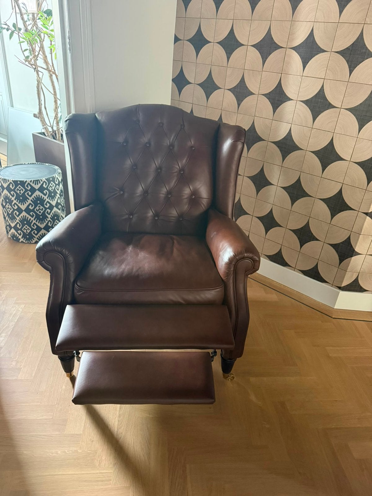 Laura Ashley feauteuil leer, Ophalen of Verzenden
