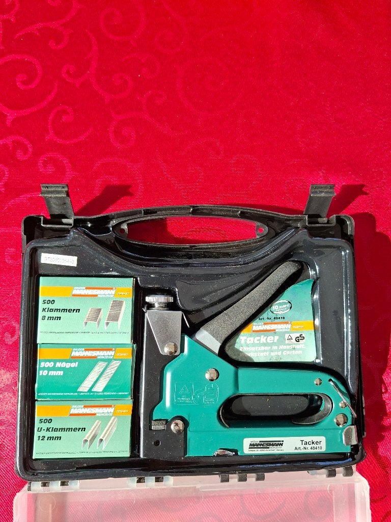 HANSESMANN Tacker met Nieten en Nagels Set  Nieuwstaat, Ophalen, Zo goed als nieuw, Tacker/nietmachine, Overige merken