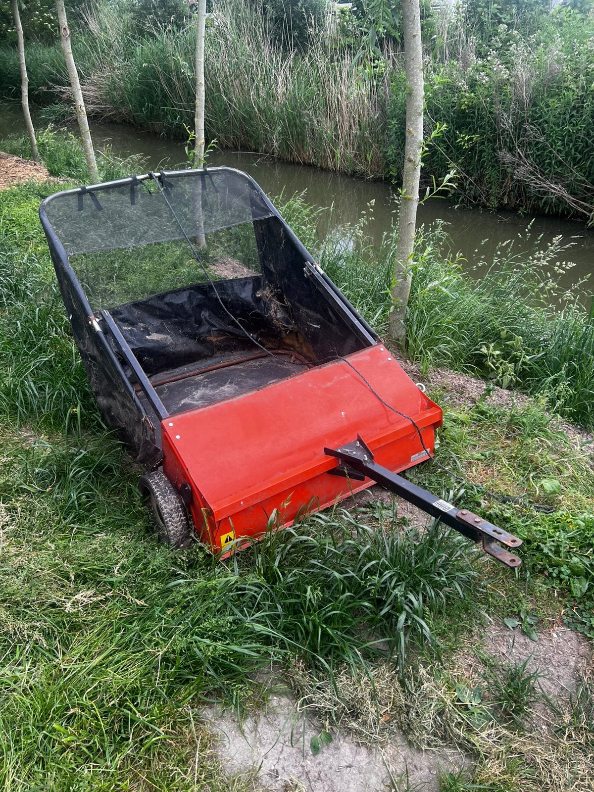 Husqvarna bladvanger, Tuin en Terras, Ophalen of Verzenden, Gebruikt, Opvangbak, 90 tot 120 cm