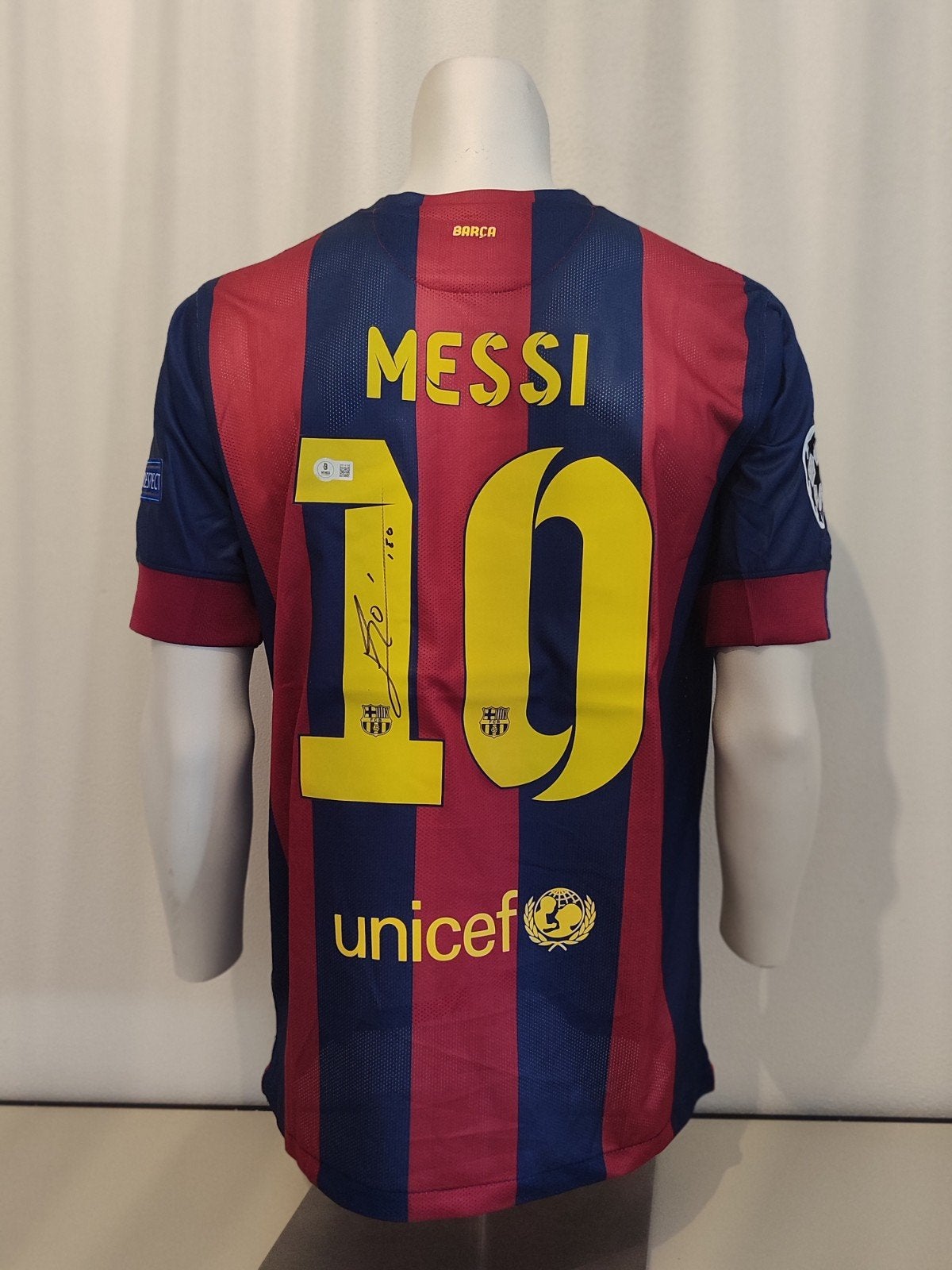 Gesigneerd FC Barcelona shirt door Messi met Beckett COA, Ophalen of Verzenden, Nieuw, Buitenlandse clubs, Shirt