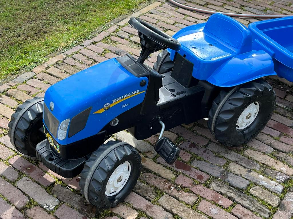 New Holland fietstractor met aanhanger, Ophalen, Gebruikt