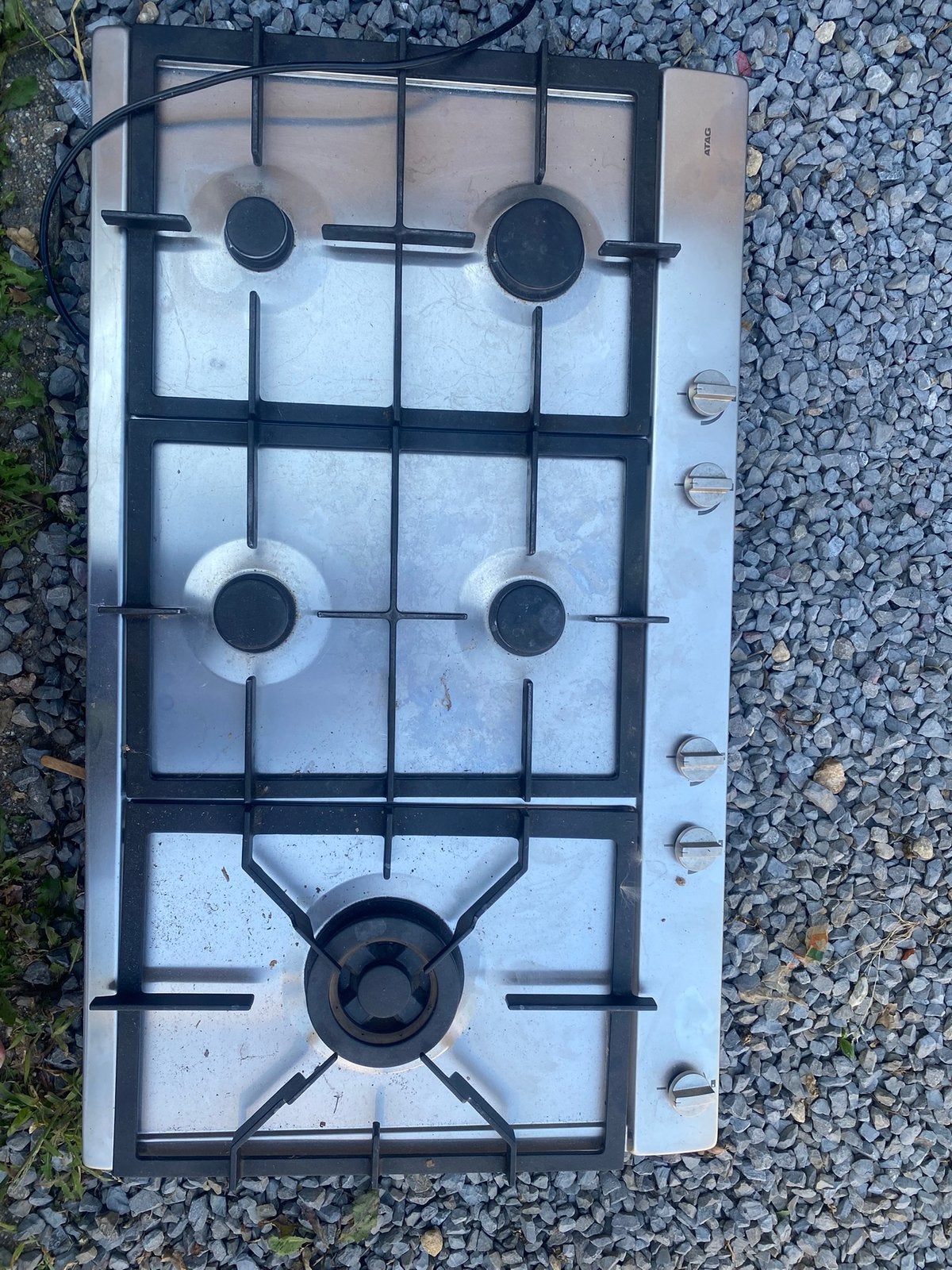 Atag 5 pits kookplaat, Witgoed en Apparatuur, Kookplaten, Ophalen, Zo goed als nieuw, Inbouw, Gas