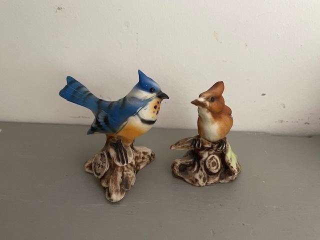 2 x vintage vogelbeeldje Capodimonte., Antiek en Kunst, Ophalen
