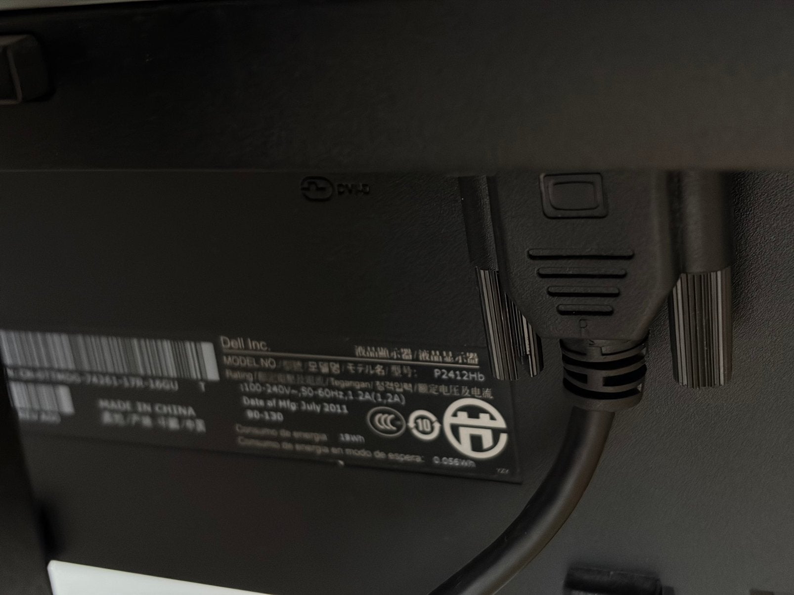Dell beeldschem 24 inch, Computers en Software, IPS, Ophalen of Verzenden, Zo goed als nieuw, Onbekend