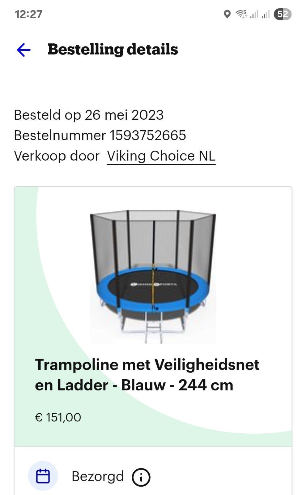 Trampoline, Kinderen en Baby's, Speelgoed | Buiten | Trampolines, Ophalen, Zo goed als nieuw