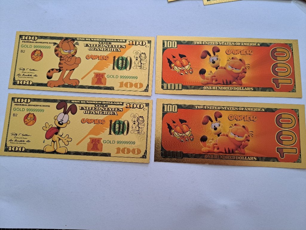 GOUDFOLIE BILJETTEN -GARFIELD + ODIE - 2X, Verzenden, Nieuw