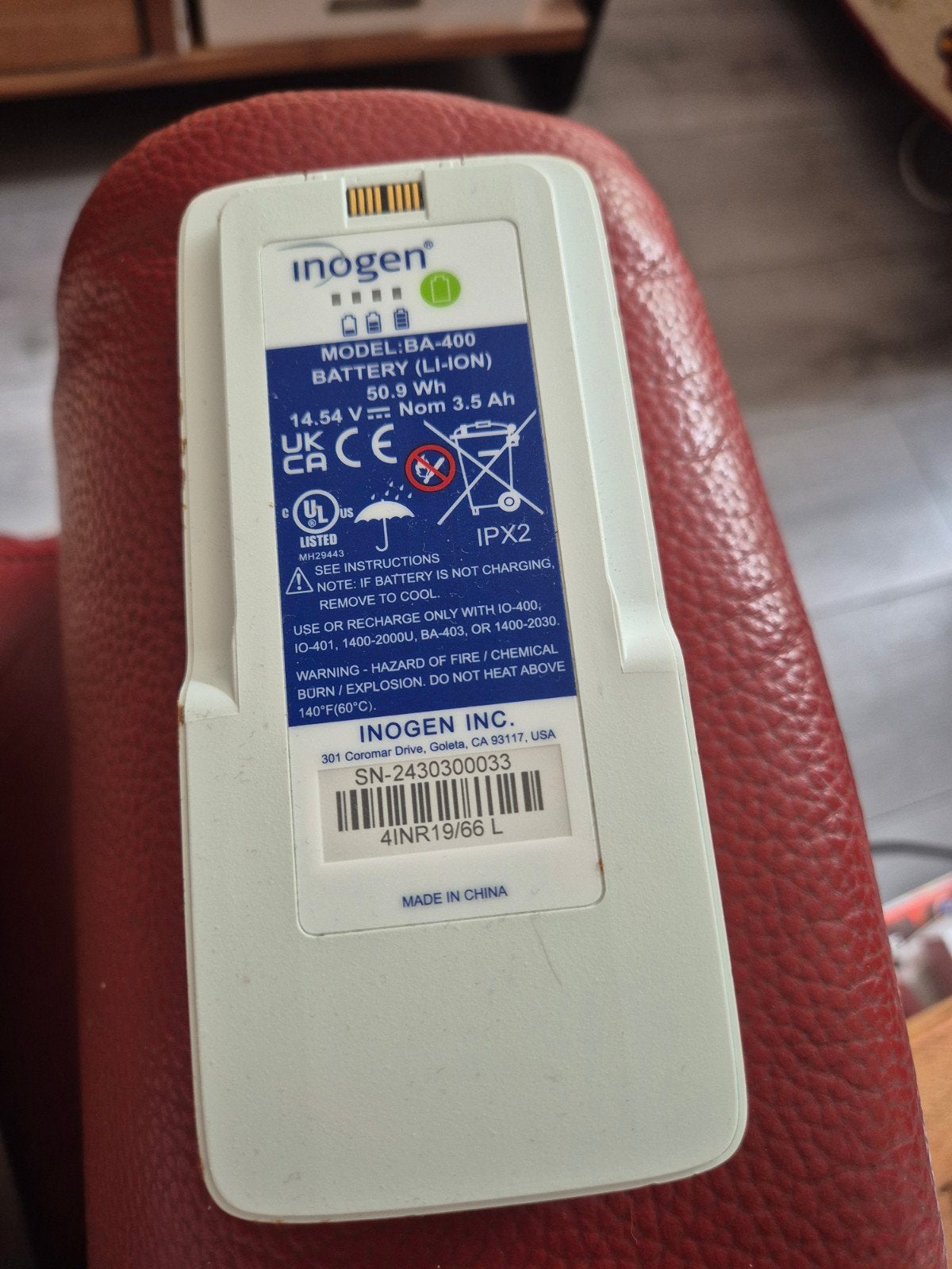 te koop batterij voor inogen G4 zuurstofgenerator., Ophalen, Zo goed als nieuw
