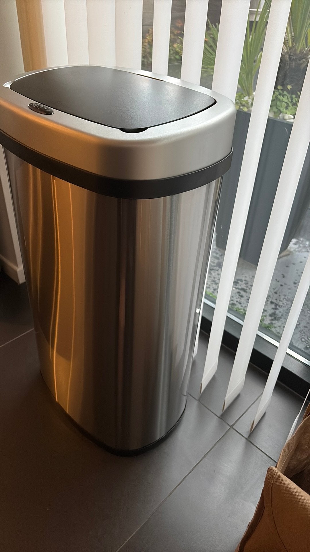 Prullenbak afvalemmer 60 liter met sensor en softclose, 40 liter of meer, Ophalen, Zo goed als nieuw, Rvs