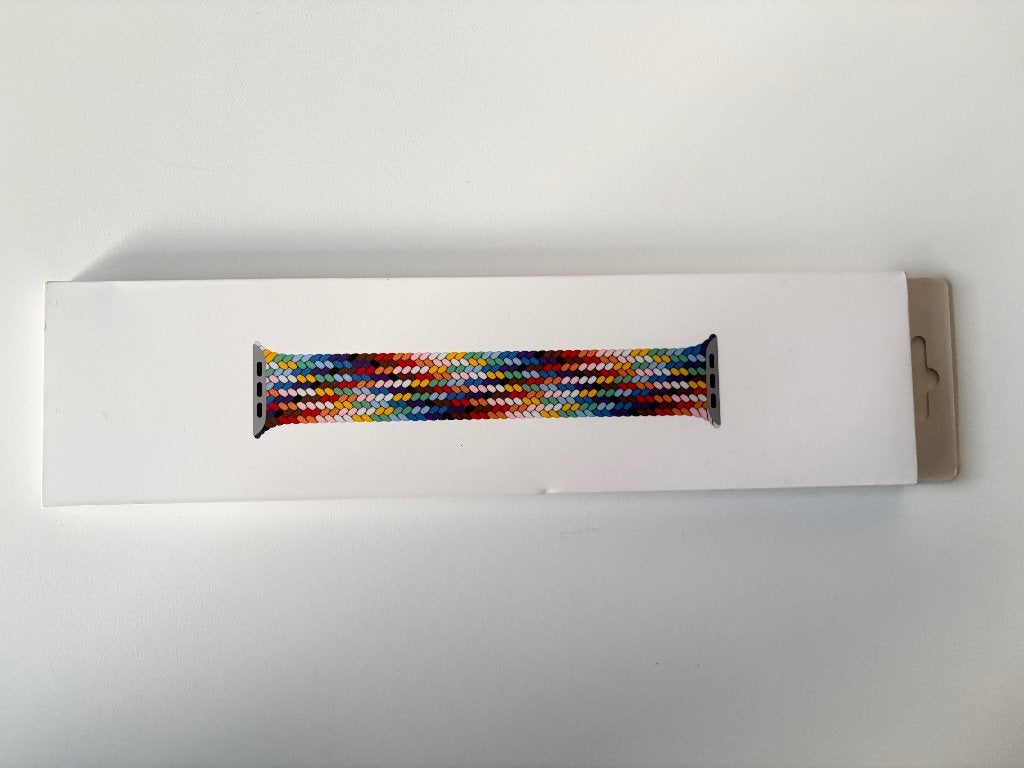 Apple Watch Pride Edition Braided Solo Loop 42/44/45/46/49mm, Bandje, Ophalen of Verzenden, Zo goed als nieuw, Apple