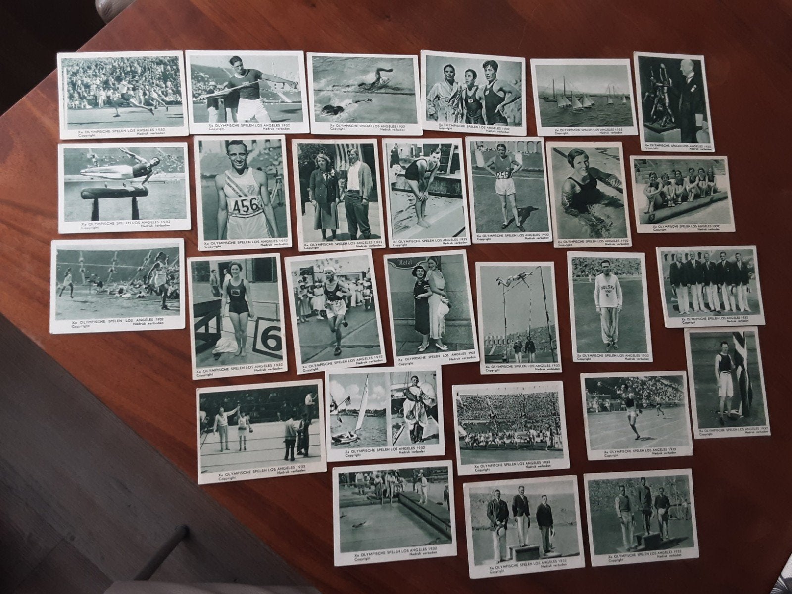 Vintage Olympische Spelen Los Angeles 1932 Plaatjes, Ophalen of Verzenden, Gebruikt, Overige sporten, Poster, Plaatje of Sticker