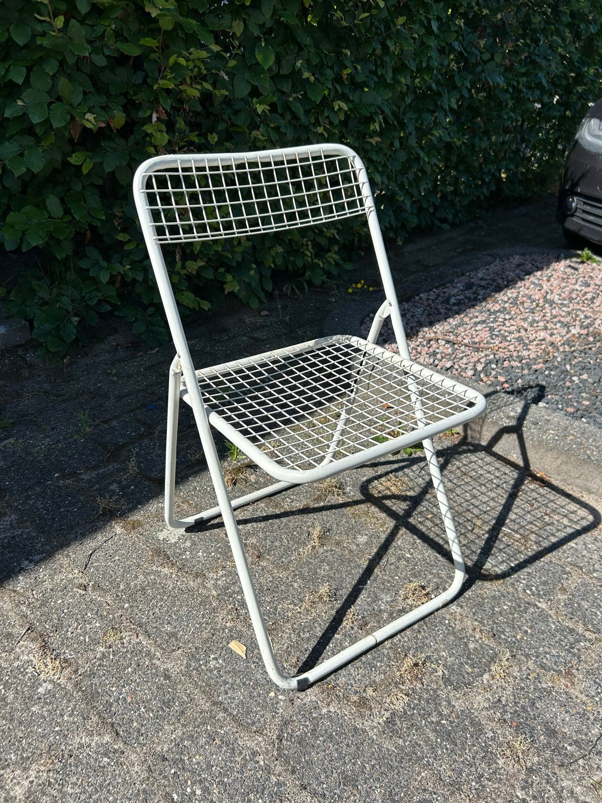 Vintage klapstoel - Niels Gammelgaard, Huis en Inrichting, Stoelen, Ophalen, Gebruikt, Wit, Metaal
