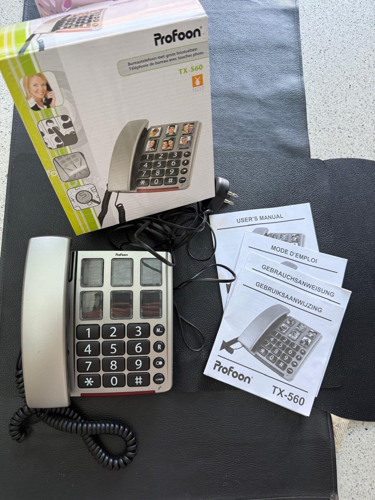 Profoon TX-560 Bureautoestel met grote fototoetsen, Ophalen of Verzenden, Zo goed als nieuw