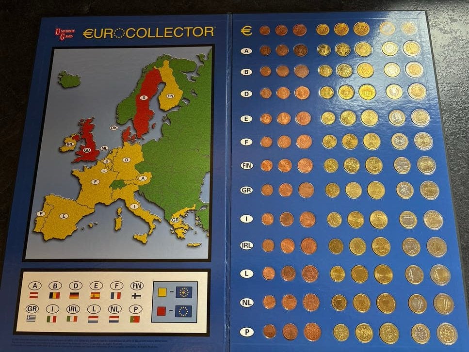 Euro Collector Map met Euromunten en Bankbiljetten Info, Postzegels en Munten, Ophalen of Verzenden, Overige landen, Overige waardes
