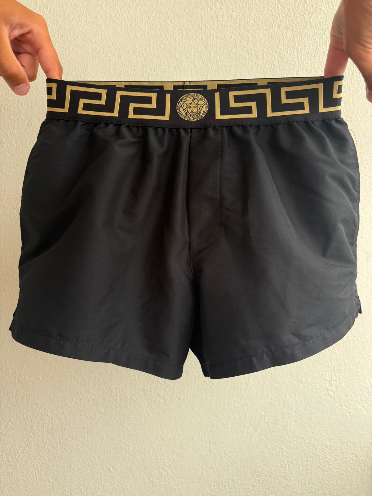 Zwarte Zwembroek versace heren (origineel), Ophalen of Verzenden, Maat 46 (S) of kleiner, Zwart, Zwemshort