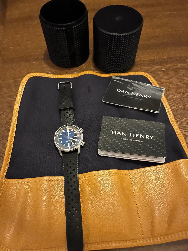 Duikhorloge Dan Henry 1970, Sieraden, Tassen en Uiterlijk, Horloges | Heren, Overige merken, Staal, Polshorloge, Overige materialen