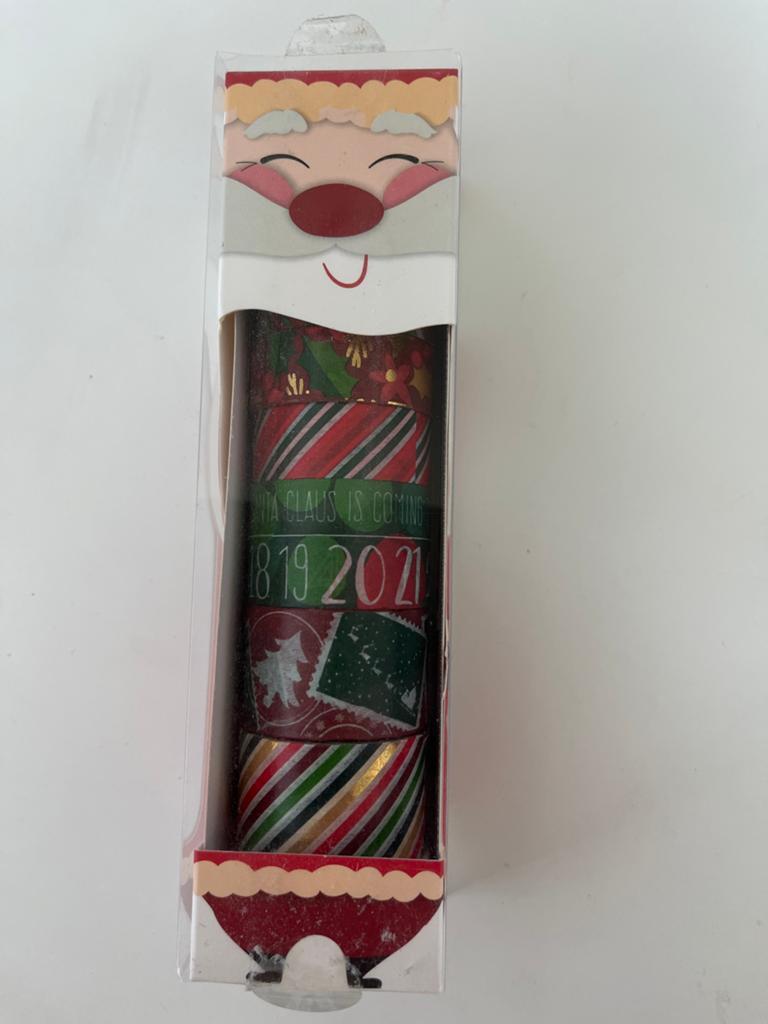 Washi tape kerst - 8 rollen, Zelfklevend, Nieuw, Meerkleurig, Ophalen of Verzenden